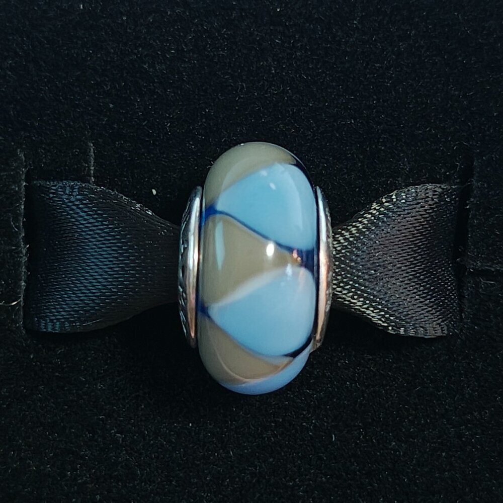 Authentic Retired Pandora Captivating Blue Murano Glass Bead - 790637